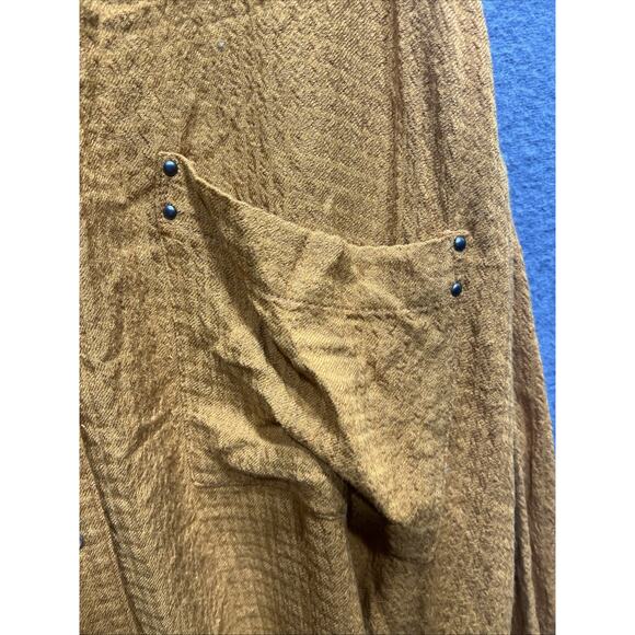 Free People We The Free Solid Hidden Valley Slouchy Oversized Button Down Size L - Picture 5 of 11